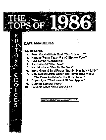 CMJ New Music Report 1/30/1987