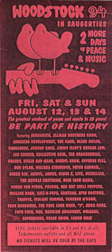 Woodstock flyer 8/12/1994